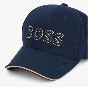 Brand-embroidered Stretch-woven Cap In Blue